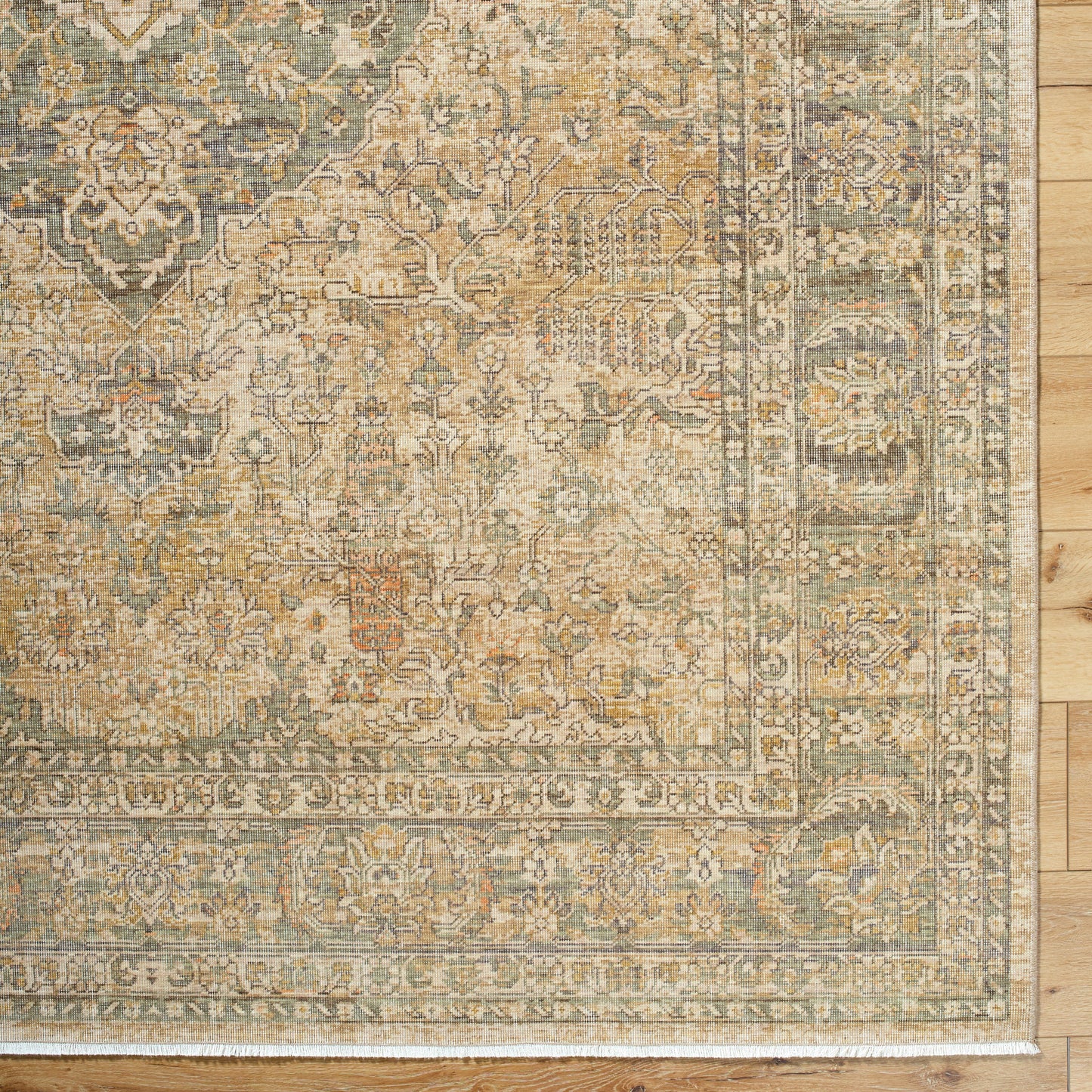 Tapis Becki Owens Renaissance fait main, corail et taupe