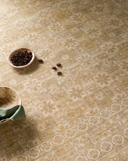 Tapis Becki Owens Renaissance fait main, beige et taupe