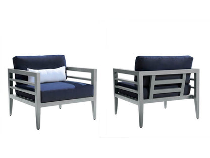 Fauteuil Belamar (lot de 2) - Bleu