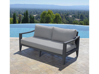 Ensemble de salon de jardin 4 pièces Hyland Hills - Aluminium gris